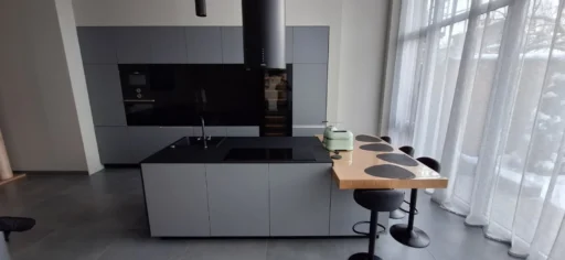 Graphite style kitchen detail