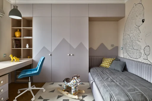 Scandinavian mountains bedroom design