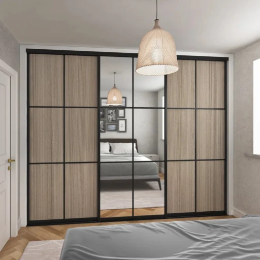 Sliding wardrobe 1540 mirror combo