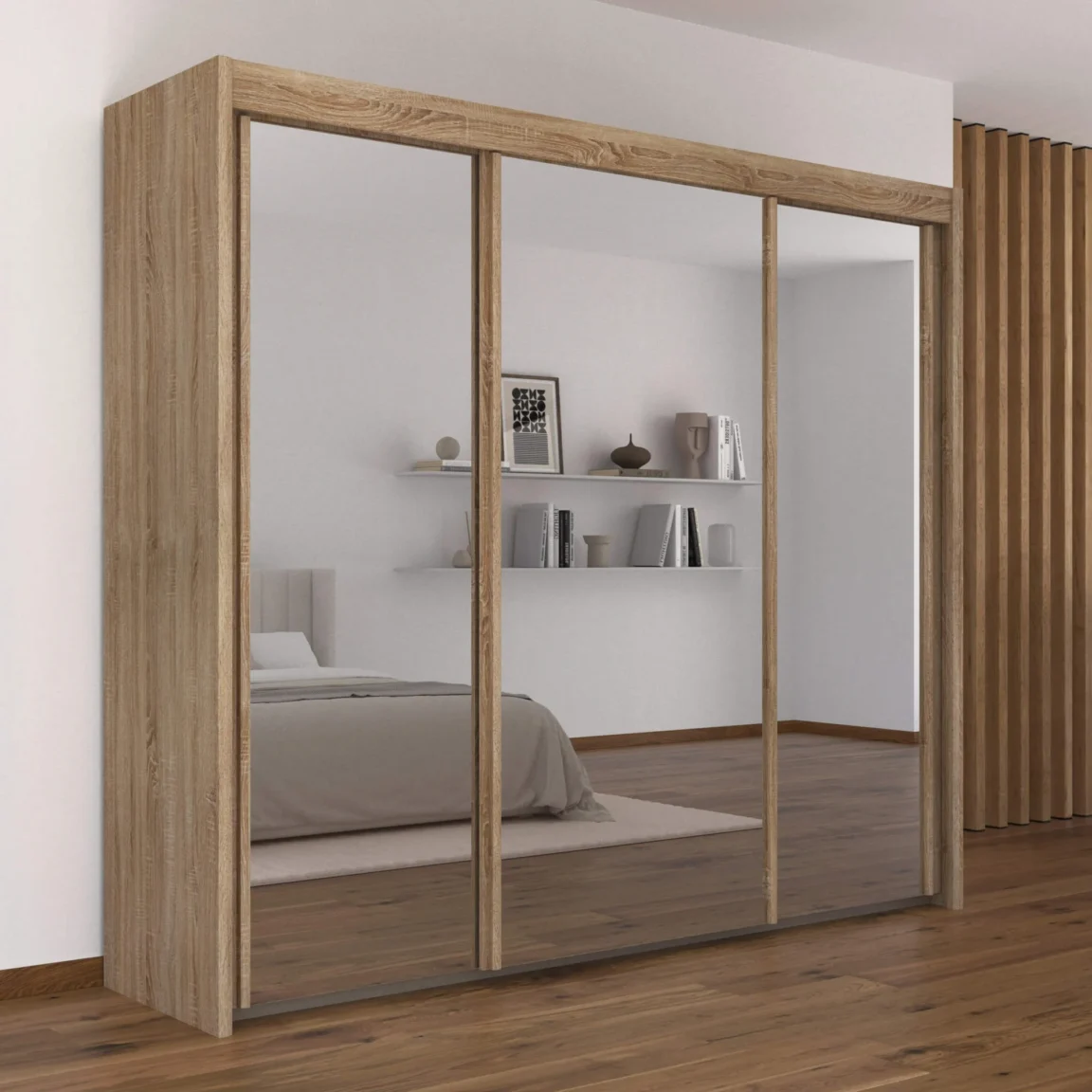 Sliding wardrobe 1612 mirror front