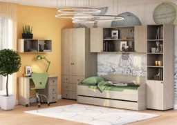 Sunny modern kids room overview