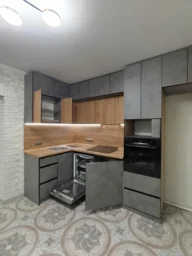 Urban loft kitchen angle view