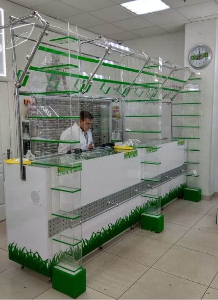 Optical shop counter