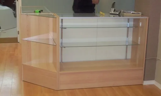 Wooden glass display case